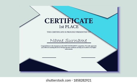 Certificate of Appreciation template.Trendy geometric design. Eps10 vector