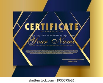 Certificate of Appreciation template.Trendy geometric design.