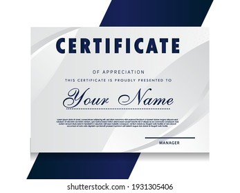 Certificate Of Appreciation Template.Trendy Geometric Design.