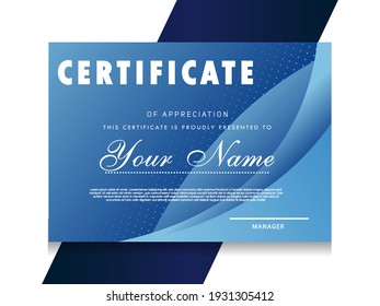 Certificate of Appreciation template.Trendy geometric design.