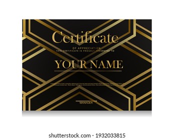 Certificate of Appreciation template.Trendy geometric design.