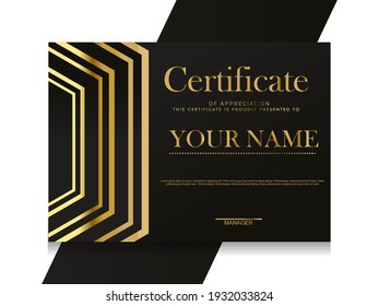 Certificate of Appreciation template.Trendy geometric design.