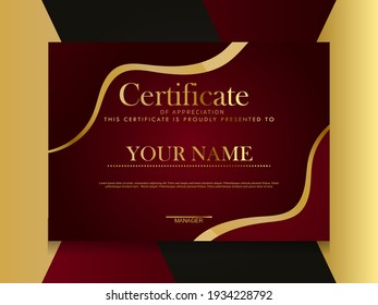 Certificate of Appreciation template.Trendy geometric design.