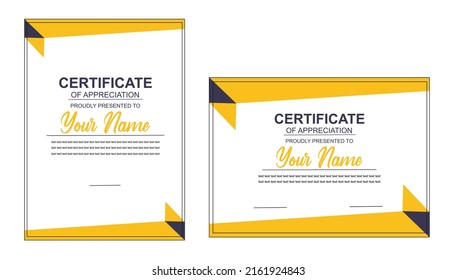 certificate of appreciation vector design with a unique shape