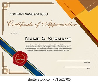 Certificate of Appreciation with wax seal and ribbon
