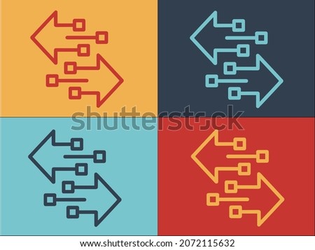 Certificate Arrows Logo Template, Simple Flat Icon of certificate,arrow,vector