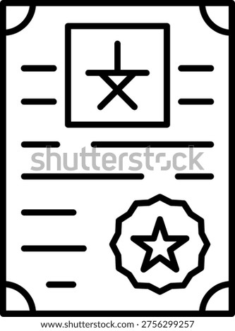 Certificate Art vector Icon Design Illustration