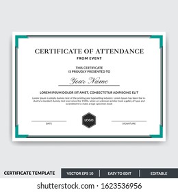 Certificate Of Attendance Template For Student Who Completing Study Program