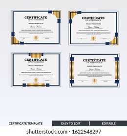 Certificate of attendance template for students who complete study program