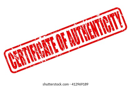 CERTIFICATE OF AUTHENTICITY red stamp text on white