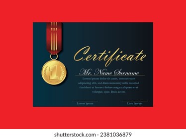 Certificate Award Design Template. Clean modern certificate with luxury and modern line pattern.