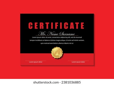 Certificate Award Design Template. Clean modern certificate with luxury and modern line pattern.