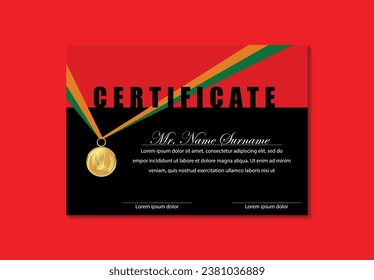 Certificate Award Design Template. Clean modern certificate with luxury and modern line pattern.