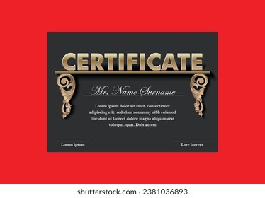 Certificate Award Design Template. Clean modern certificate with luxury and modern line pattern.