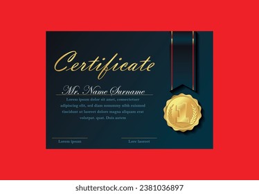 Certificate Award Design Template. Clean modern certificate with luxury and modern line pattern.