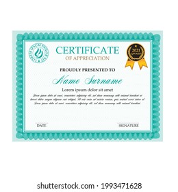 Zertifikat-Preis für Vorlagendesign 