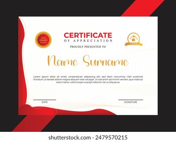 Certificate and award template design creatively.