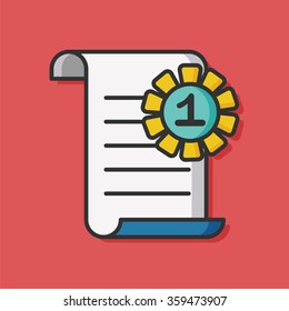 Certificate award vector icon