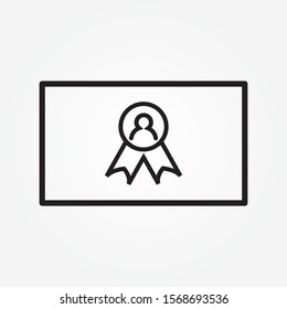 Certificate award vector sign icon design