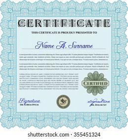 Certificate. With background. Artistry design. Customizable, Easy to edit and change colors.