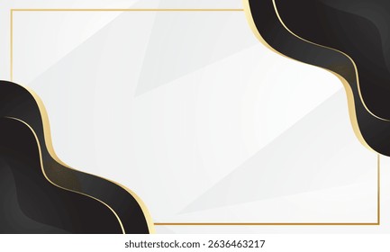 Fondo del certificado con las ondas abstractas azules y del oro