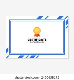 certificate background design template with a combination of blue and white