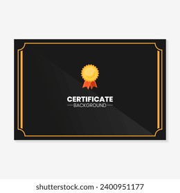 certificate background design template with a combination of black, gold and white