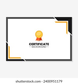 certificate background design template with a combination of black, gold and white
