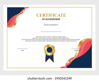 plantilla de diseño de antecedentes de certificado para graduación y apreciación