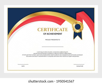 certificate background design template for graduation and appreciation