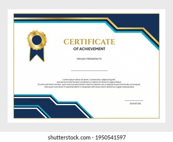 plantilla de diseño de antecedentes de certificado para graduación y apreciación