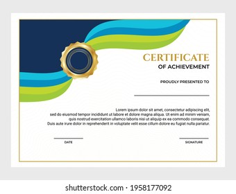 certificate background design template for graduation and appreciation