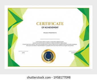 certificate background design template for graduation and appreciation