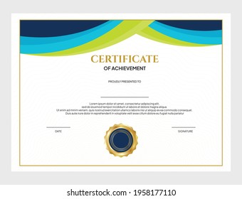 certificate background design template for graduation and appreciation