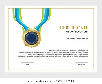 certificate background design template for graduation and appreciation