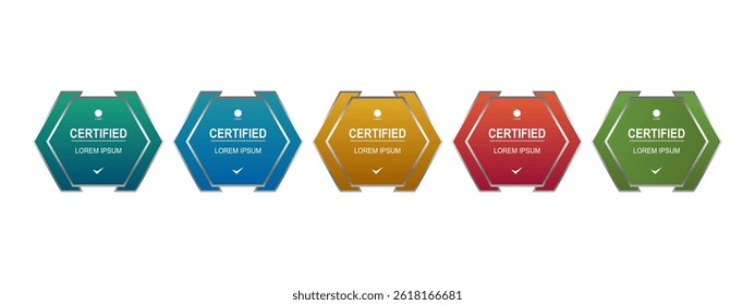 Certificate badge or award for company template vector illustration	