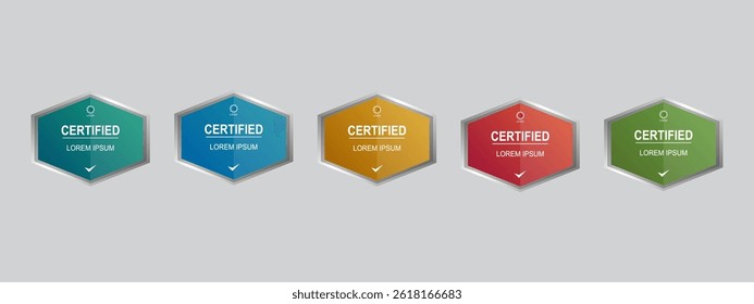 Certificate badge or award for company template vector illustration	