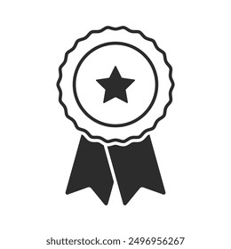 Certificate badge award icon. Premium quality. Seal stamp. Achievement badge. Profile Verification. Quality mark. Vector check mark. Approval sign. Task done. Project completed.