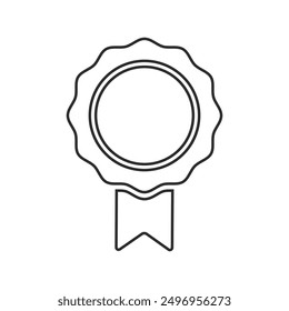 Certificate badge award icon. Premium quality. Seal stamp. Achievement badge. Profile Verification. Quality mark. Vector check mark. Approval sign. Task done. Project completed.