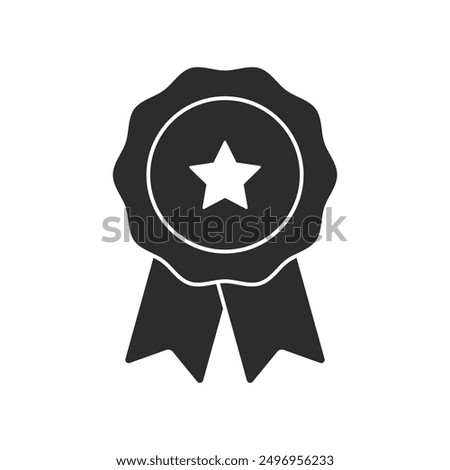 Certificate badge award icon. Premium quality. Seal stamp. Achievement badge. Profile Verification. Quality mark. Vector check mark. Approval sign. Task done. Project completed.