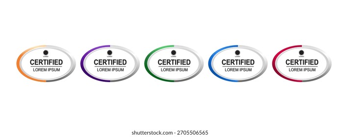 certificate badge circle or rounded template vector editable