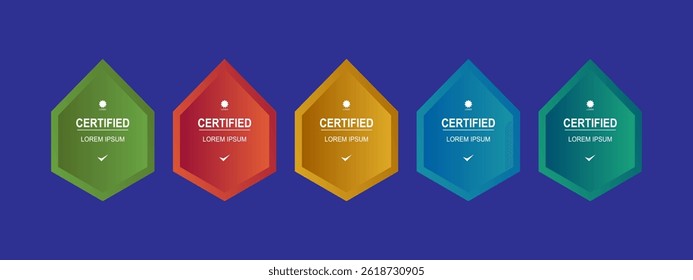 Certificate badge for company template vector illustration