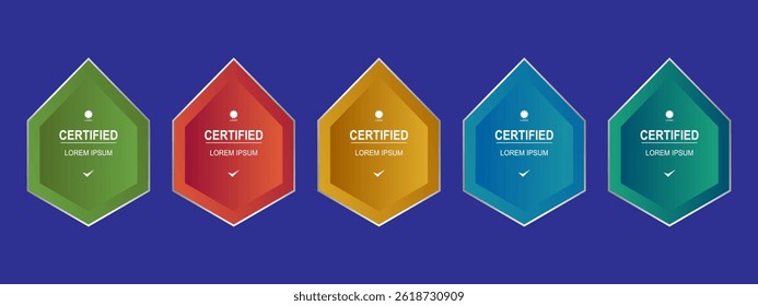 Certificate badge for company template vector illustration
