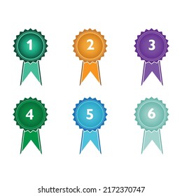 Certificate badge graphic design template vector image, full color