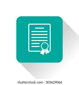 certificate with badge icon