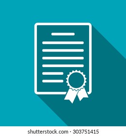 certificate with badge icon