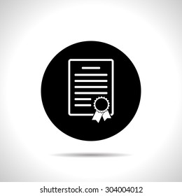 certificate with badge icon