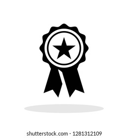 Certificate badge icon in flat style. Badge symbol for your web site design, logo, app, UI Vector EPS 10.