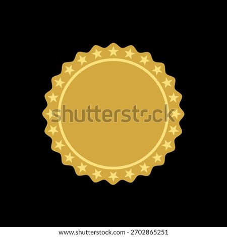 Certificate Badge icon isolated on black background
