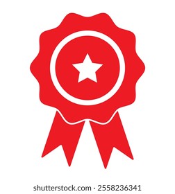 Certificate badge icon. Premium quality. Seal stamp. Achievement badge. Profile Verification. Quality mark. Vector check mark. Approval sign. Task done. Project completed.